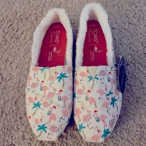 *NEW* Holiday Flamingo Toms Shoes